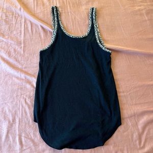 Victoria’s Secret Pink Black Leopard Trim Tank Top